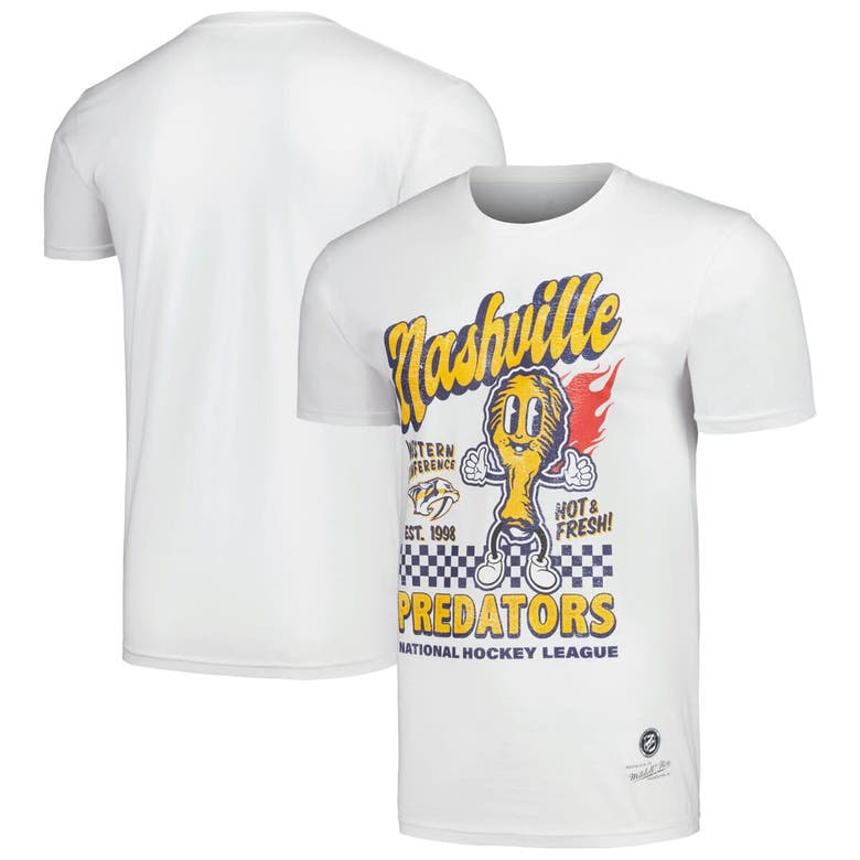Shop Mitchell & Ness White Nashville Predators Nashville Hot Chicken T-shirt