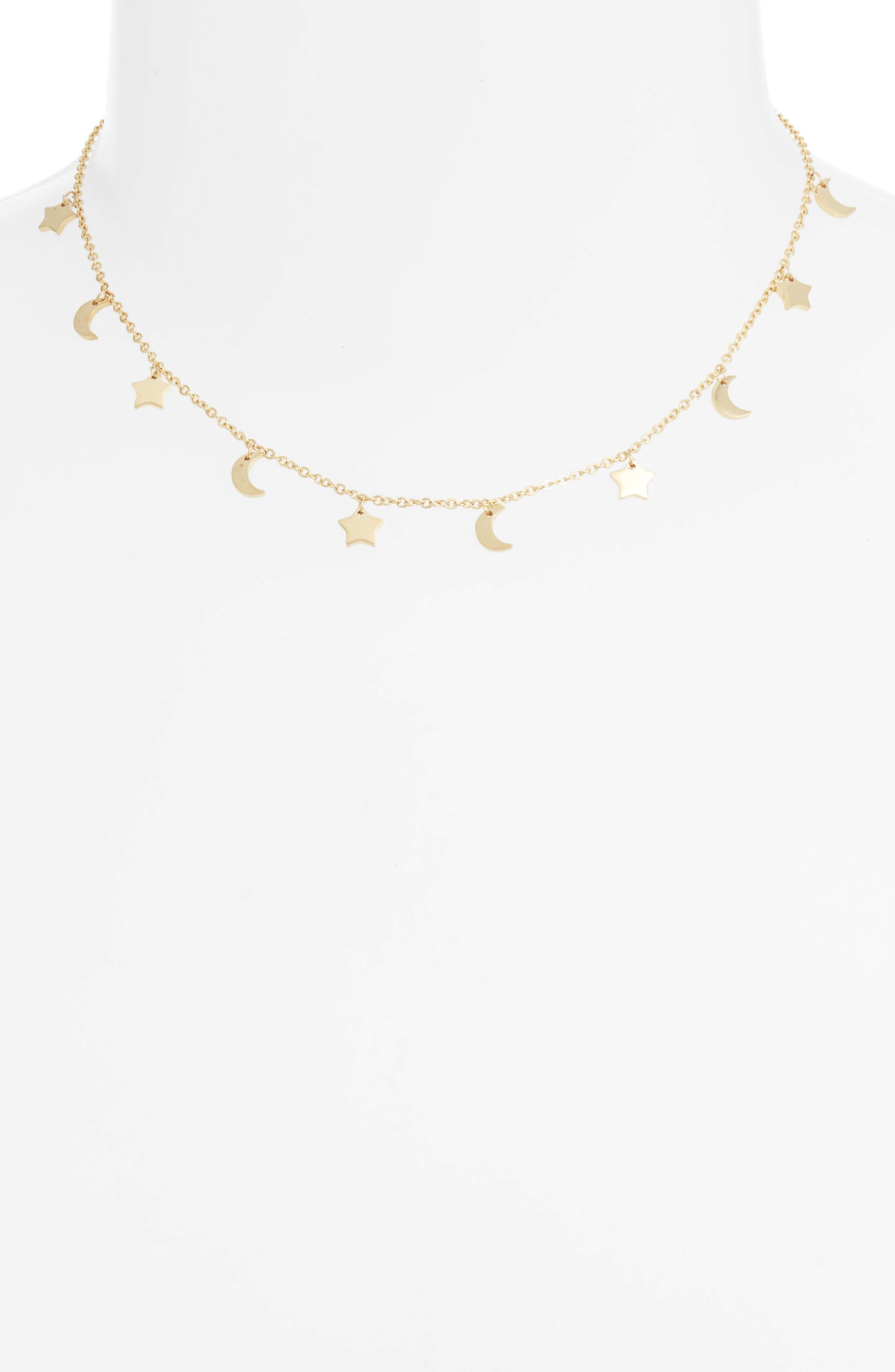 Knotty Sun, Moon \u0026 Stars Charm Necklace 