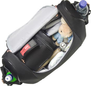 Storksak Black Storksak Poppy Quilt Backpack Changing Bag