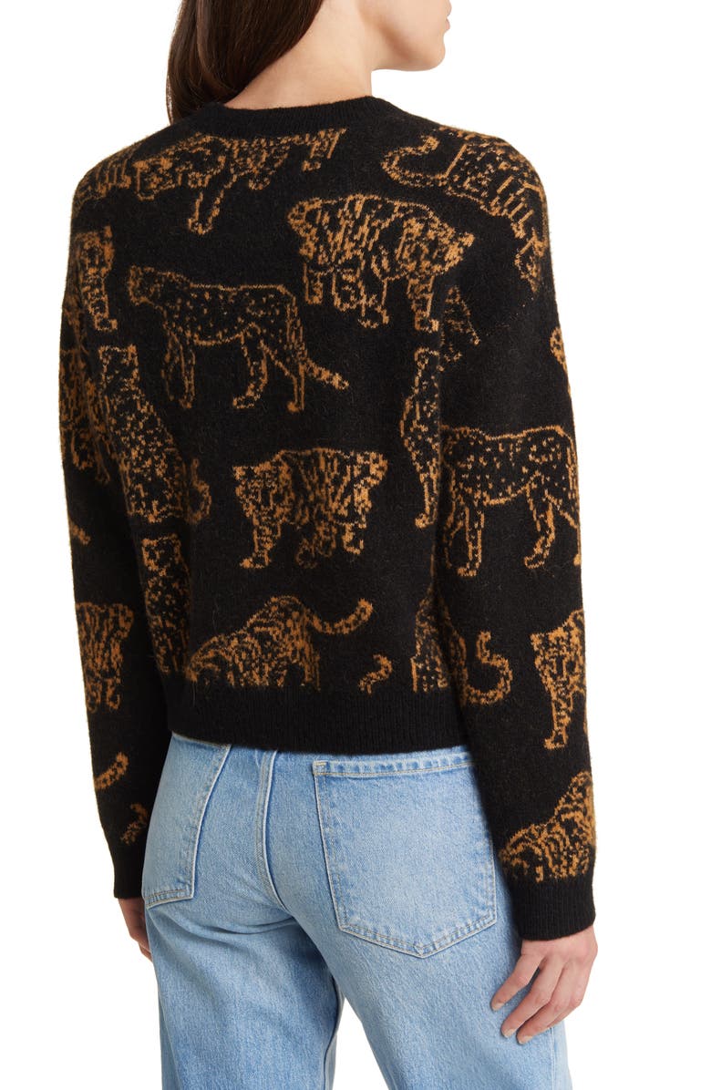 Rails Perci Leopard Cotton & Cashmere Sweater | Nordstrom