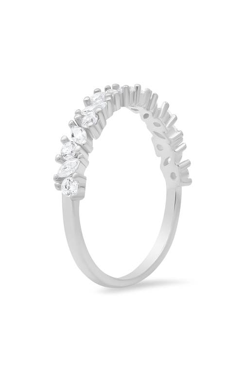 Queen Jewels Cubic Zirconia Multicut Band Ring In Silver
