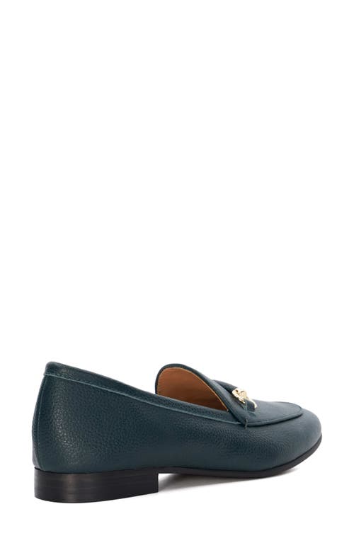 Dune London Grandeur Bit Loafer In Dark Green