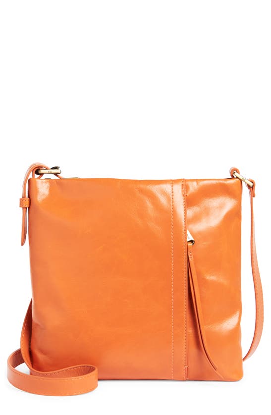 Hobo Leather Crossbody Bag In Orange