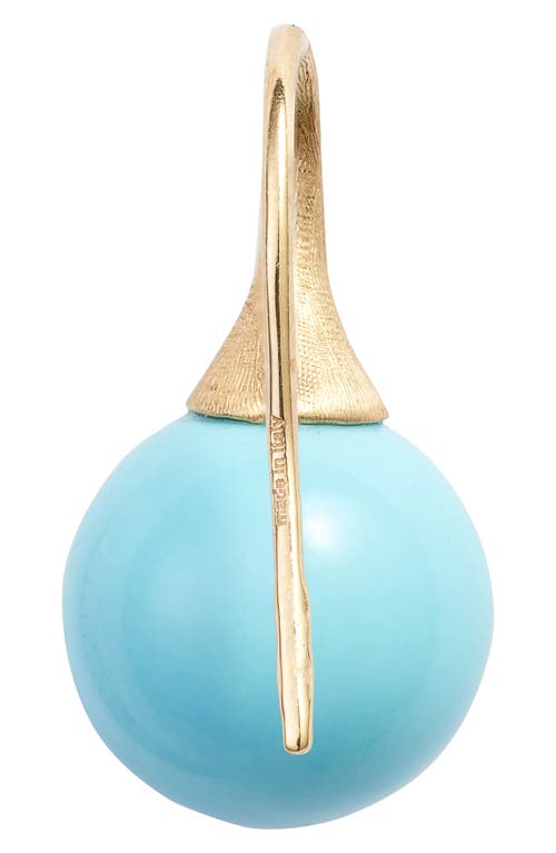 Shop Marco Bicego Africa Boule 18k Yellow Gold & Semiprecious Stone Drop Earrings In Yellow Gold/turquoise