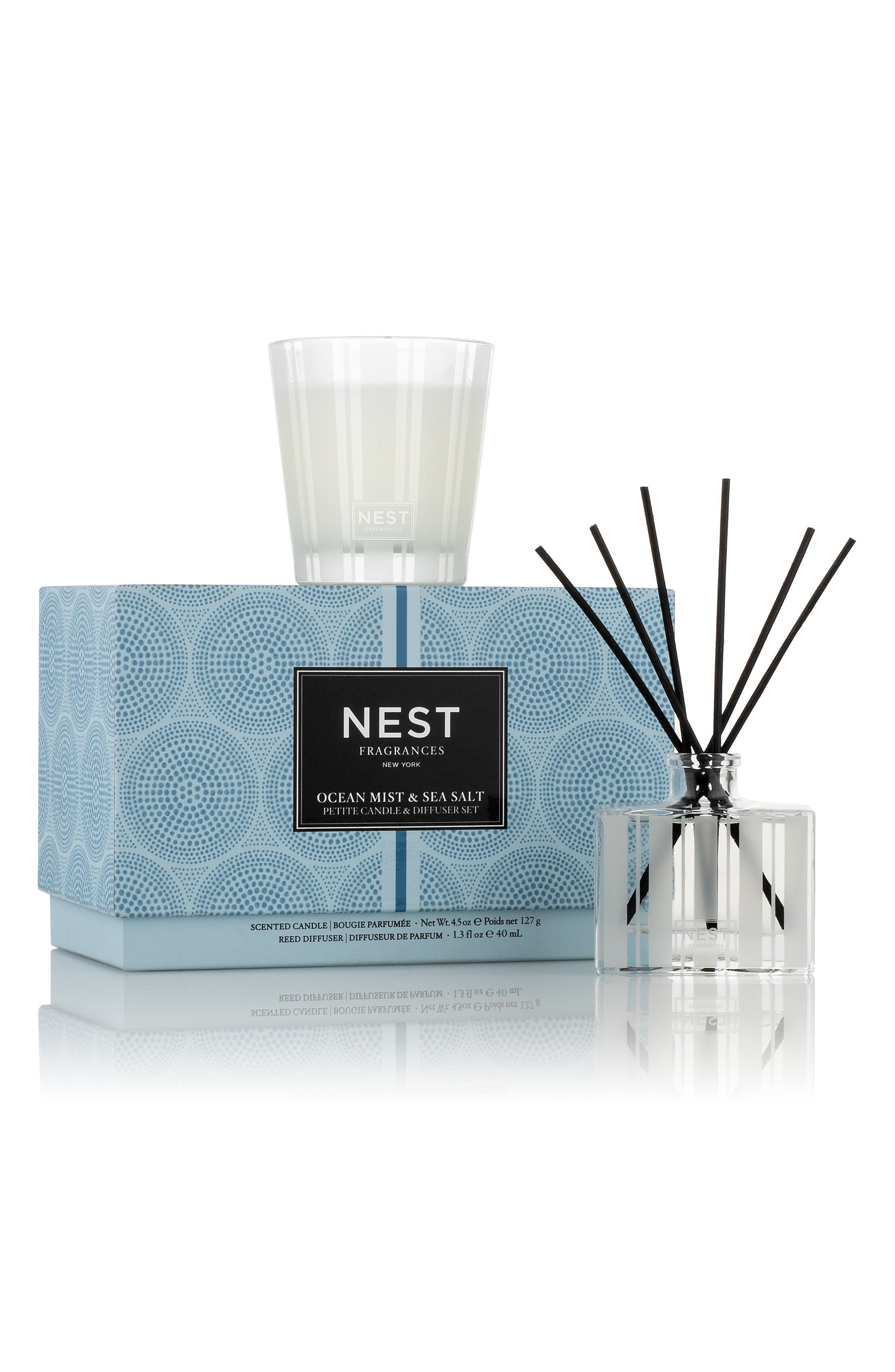 NEST Fragrances Ocean Mist & Sea Salt Petite Candle & Reed Diffuser Duo