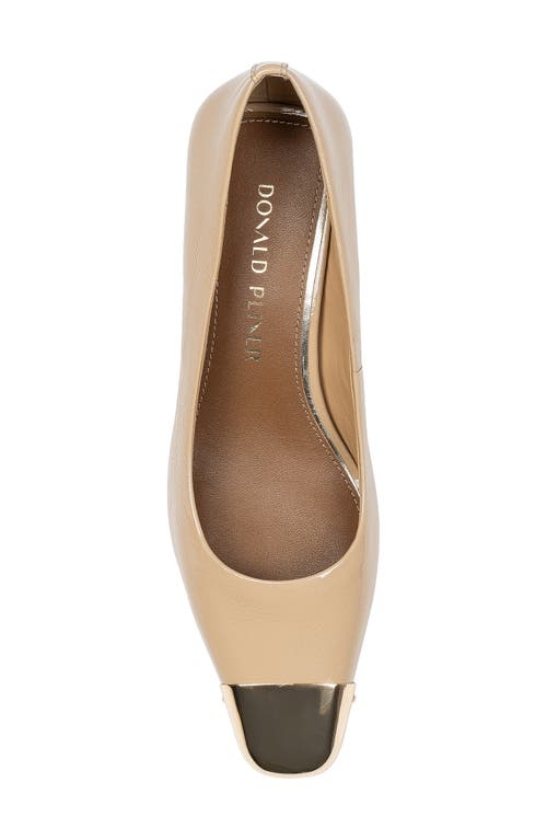 Shop Donald Pliner Cristin Cap Toe Kitten Heel Pump In Sand