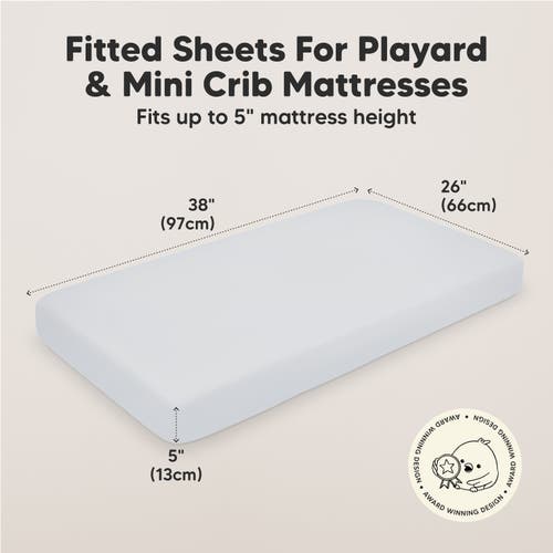 Keababies Soothe Fitted Mini Crib Sheet In Cove