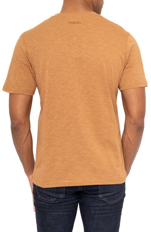 Vellapais Men's Solid Cotton Tee In Medium Brown