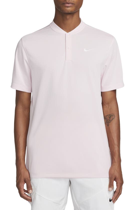 Nike Court Dri-fit Tennis Polo In Pink Foam/ White