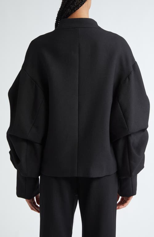 Shop Bite Studios Wrinkled Sleeve Wool Jacket In Black