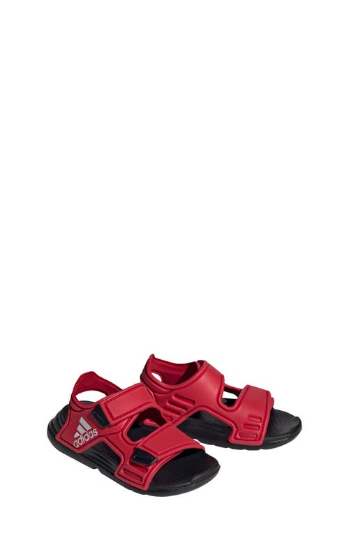 adidas Kids' Alta Swim Sandal in Better Scarlet/White/Black