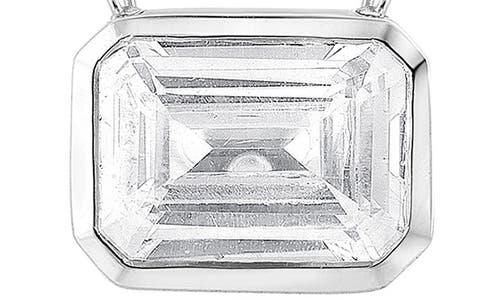 Shop Badgley Mischka Collection Emerald Cut Lab Created Diamond Necklace In White Gold