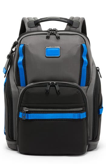 Shop Tumi Search Nylon Backpack In Grey/blue