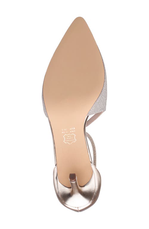 Nina Netta Ankle Strap Pointed Toe Pump In Platino