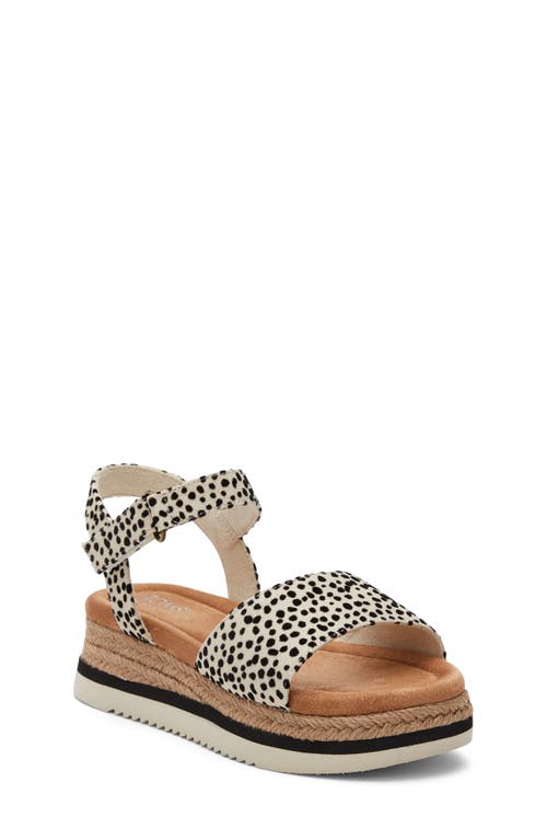 TOMS Kids' Diana Ankle Strap Espadrille Platform Wedge Sandal Natural at Nordstrom