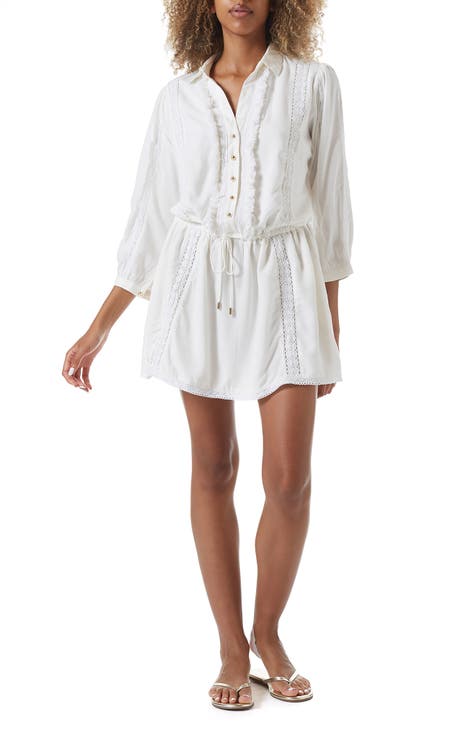 Rayon White Dresses