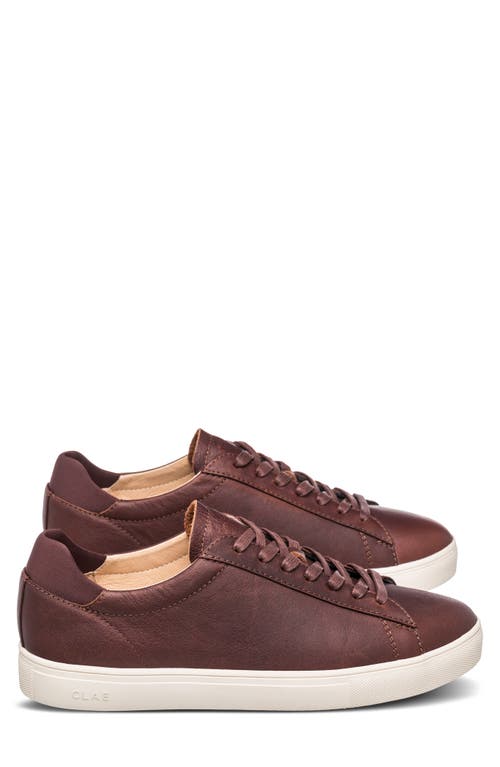 Clae Bradley Leather Sneaker In Cocoa Leather