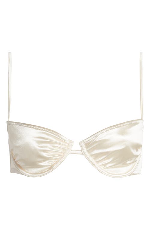 Shop & Other Stories Metallic Underwire Bikini Top In Ivory