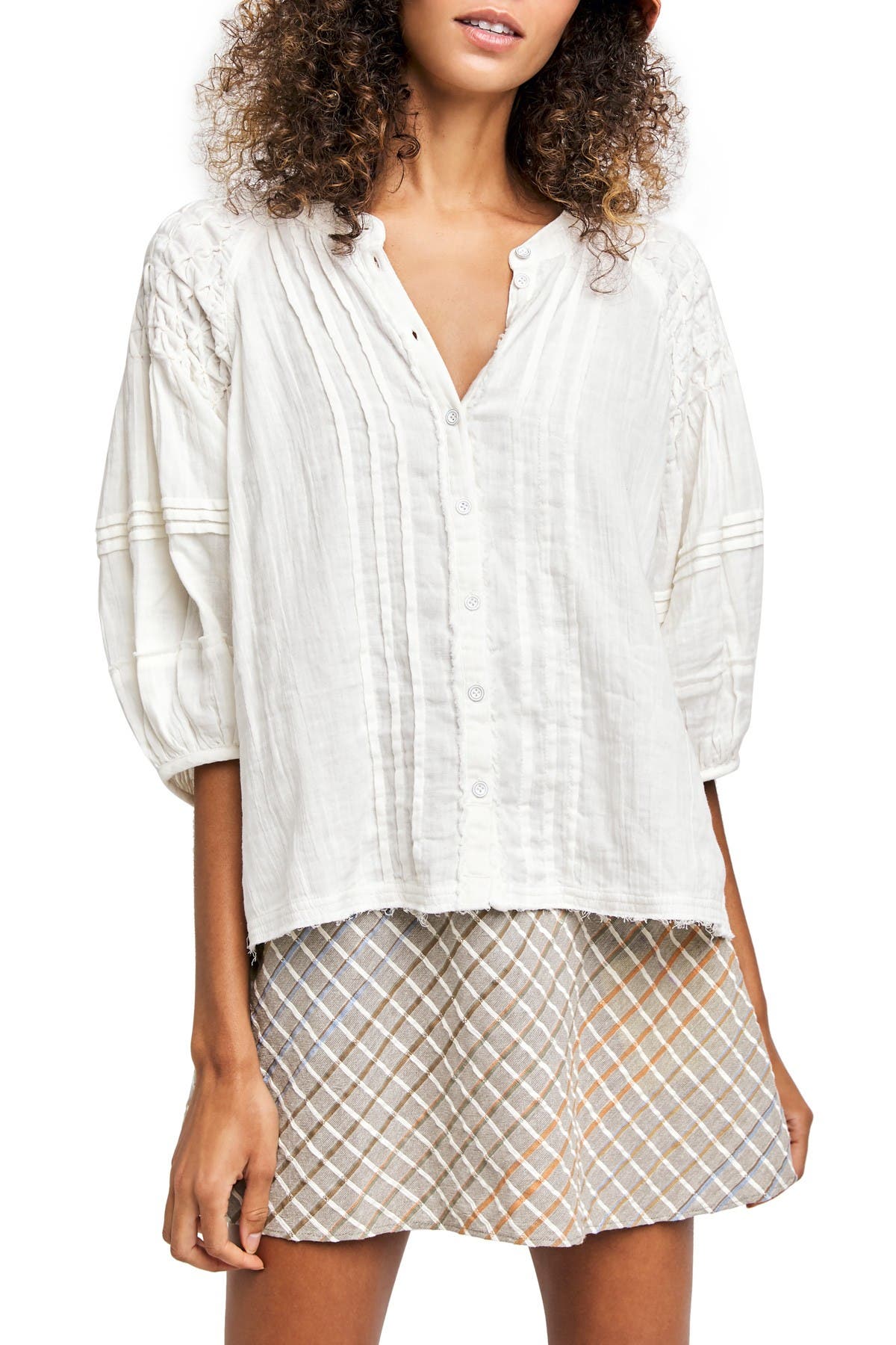 free people smocked top