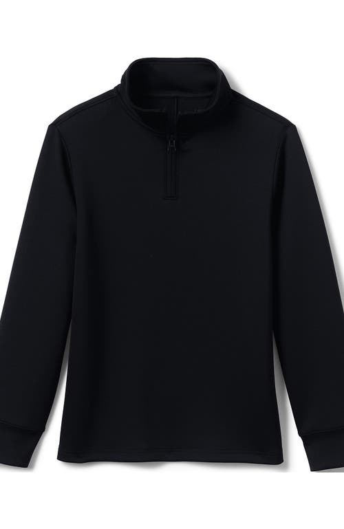 Shop Lands' End School Uniform Kids Quarter Zip Pullover In Black