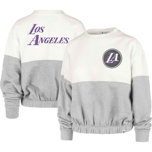 Women's '47 Cream Los Angeles Lakers 2022/23 City Edition Take Two Bonita Sweatshirt