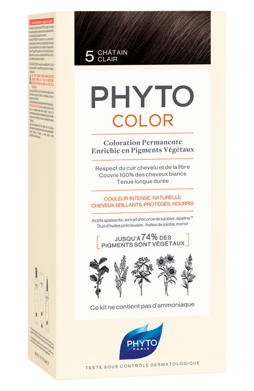 Phytocolor Permanent Hair Color in 5 Light Brown at Nordstrom