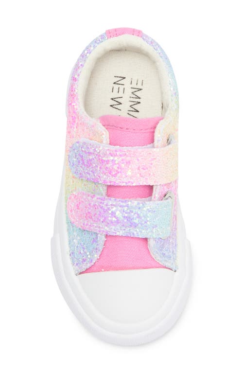 Emma New York Kids' Cap Toe Sneaker In Rainbow Glitter