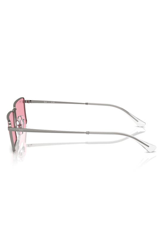 Ray Ban Sunglasses Unisex Emy - Gunmetal Frame Pink Lenses 56-17 In Pink