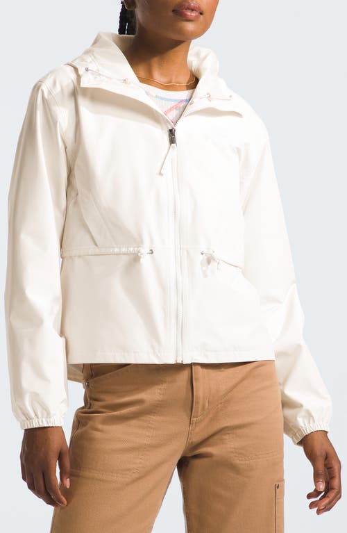 The North Face Daybreak Water Repellent Hooded Jacket In White Dune