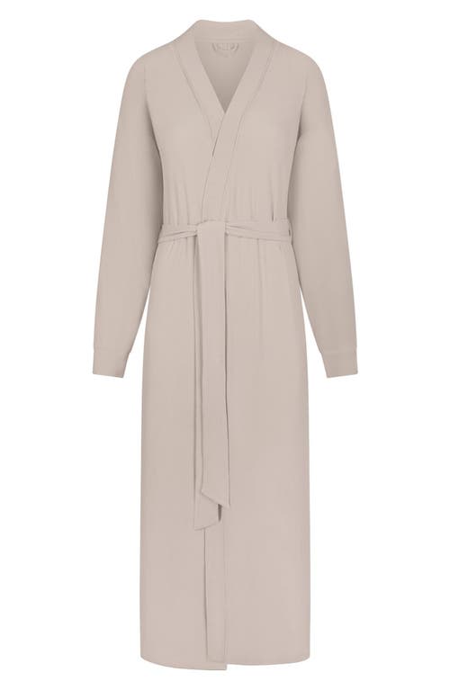 Shop Skims Soft Lounge Longline Robe In Stone