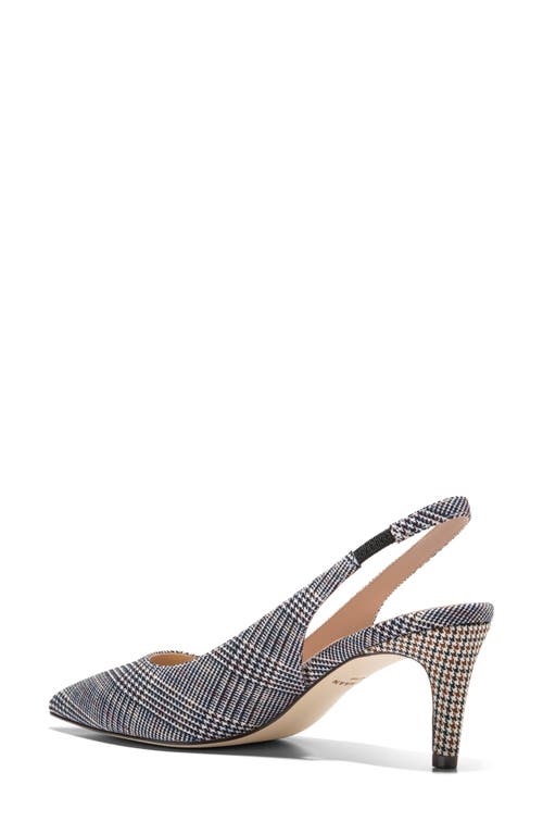 Shop Cole Haan Vandam Slingback Pump In Multi Mini Plaid Textile