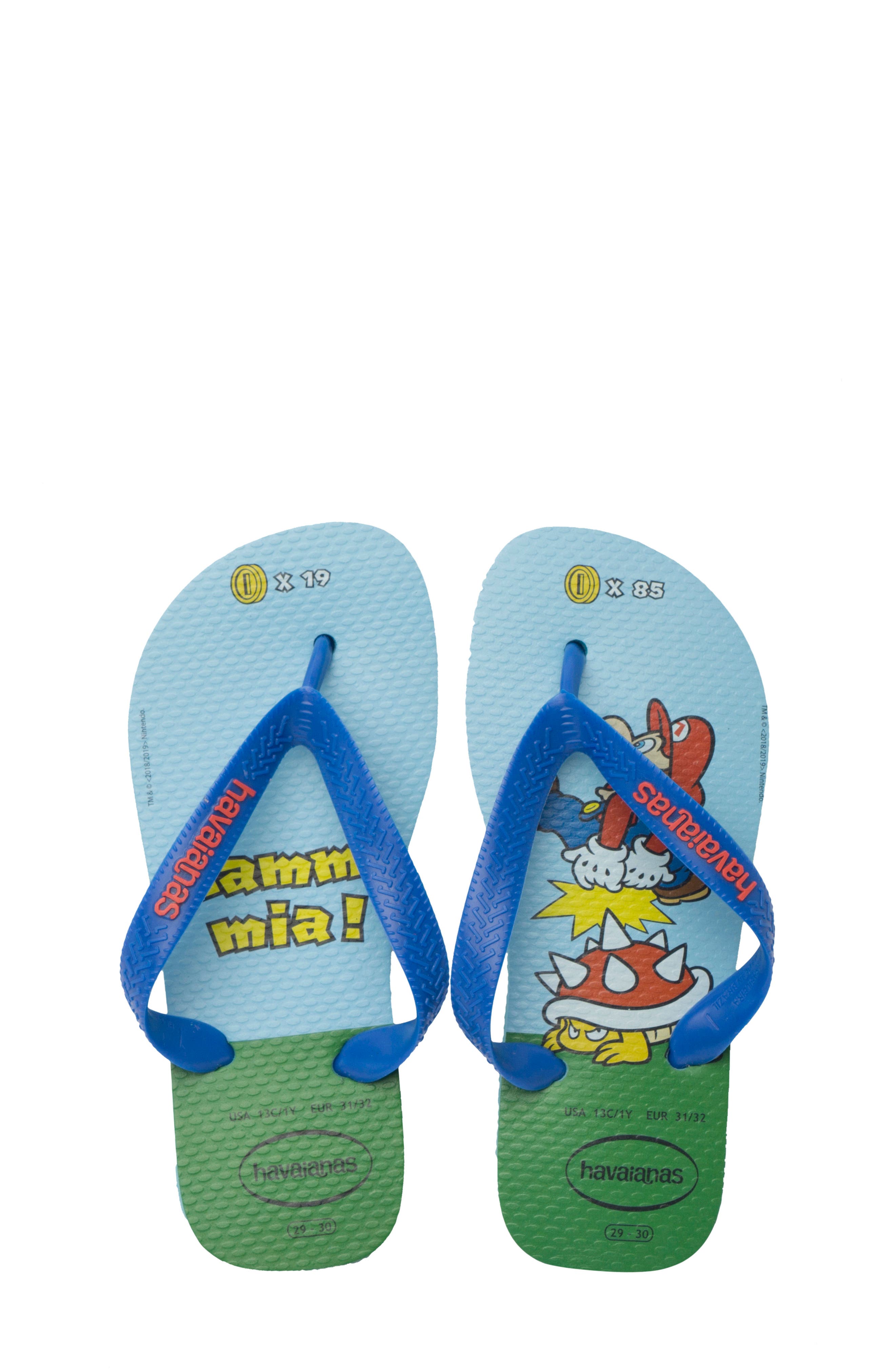 mario bros flip flops