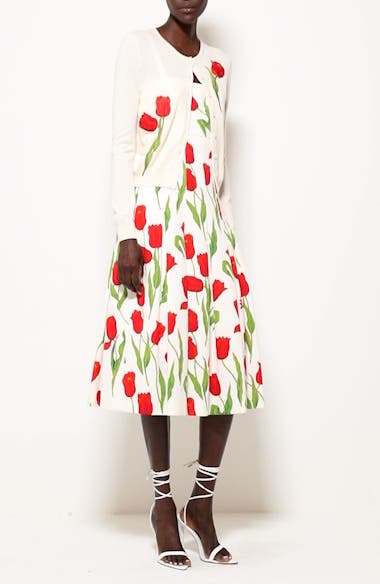 Oscar de la Renta Tulip Cotton Blend Dress | Nordstrom