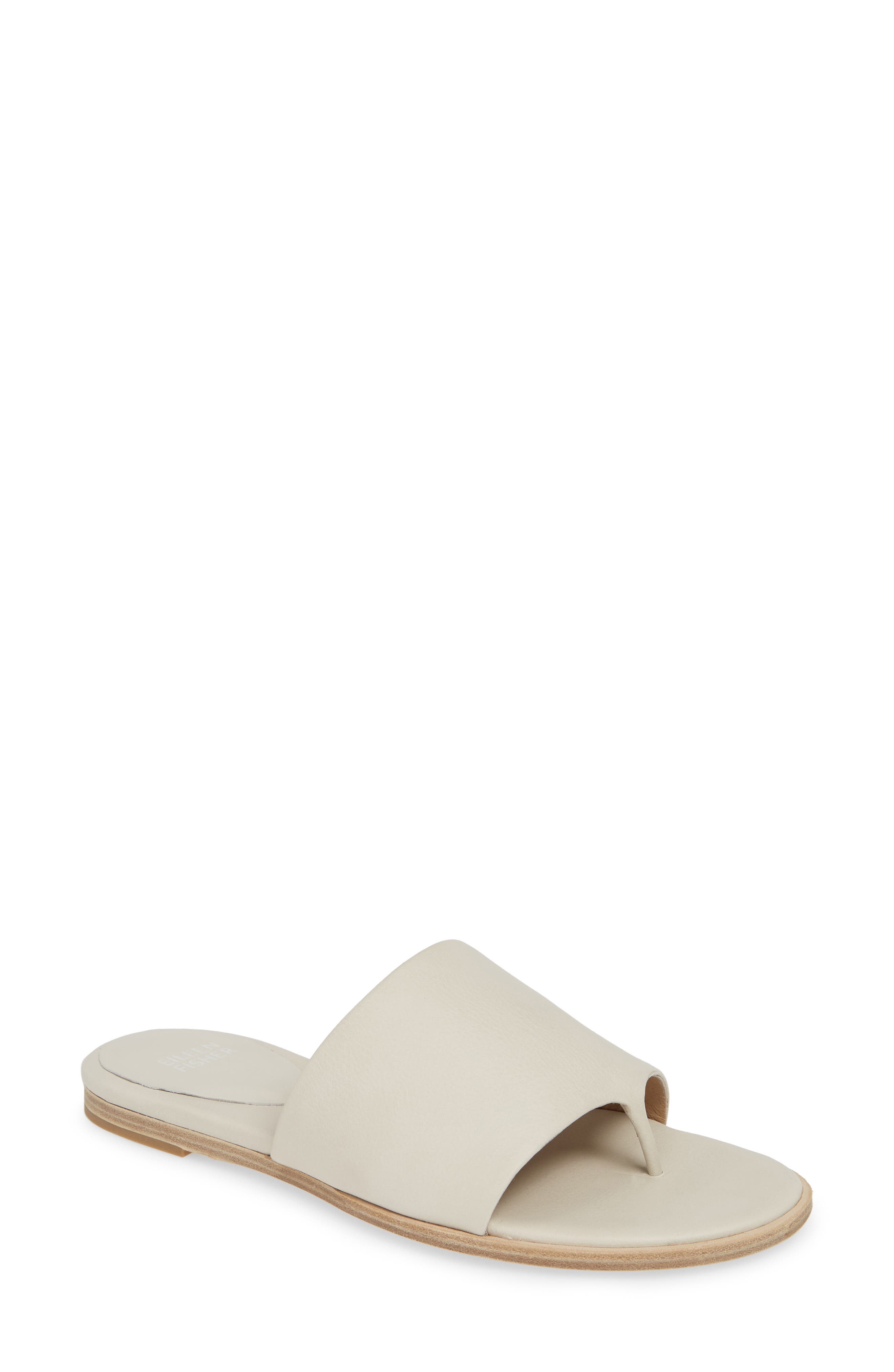 eileen fisher edge leather slide