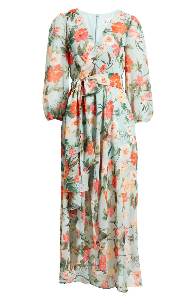 Eliza J Floral Long Sleeve HighLow Dress Nordstromrack