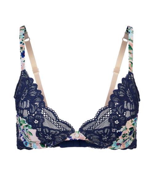 Shop Adore Me Aleena Unlined Plunge Bra In Floral White