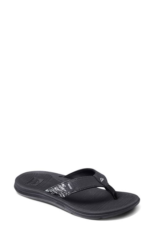 Reef Santa Ana Flip Flop Black/White at Nordstrom,