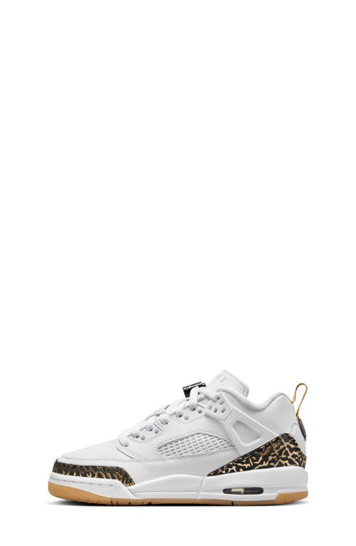 Nike Kids' Spizike Low Sneaker In White/ Gold/ Sail/ Black