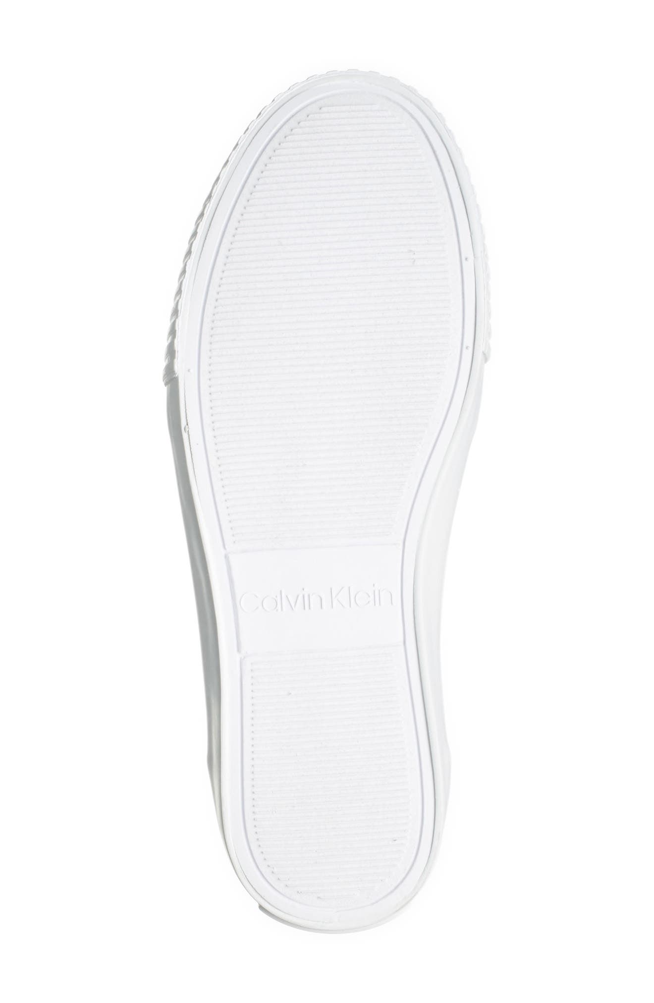 Calvin Klein Clariss Lace Up Logo Sneaker In Whmll