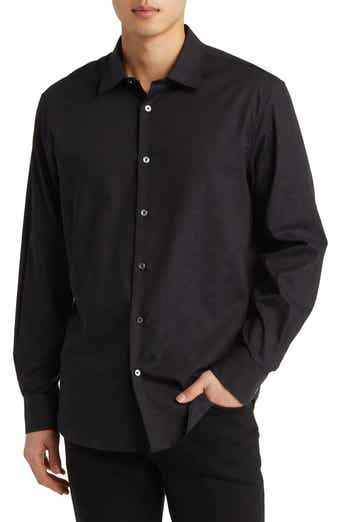 Bugatchi Julian Shaped Fit Woven Button-Up Shirt | Nordstrom