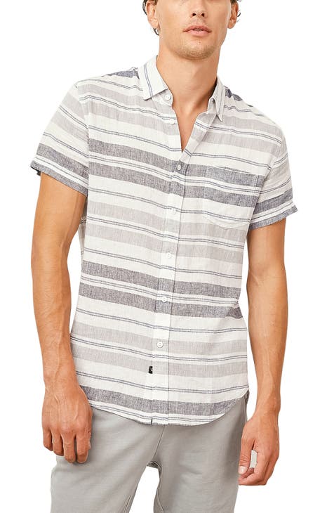 white linen shirt for men | Nordstrom