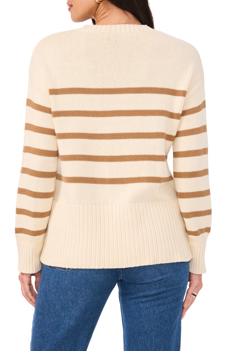 Vince Camuto Stripe Cotton Crewneck Sweater Nordstrom