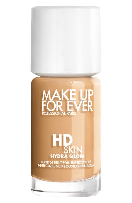 Shop Make Up For Ever Hd Skin Hydra Glow Skin Care Foundation With Hyaluronic Acid In 2y36 - Warm Honey
