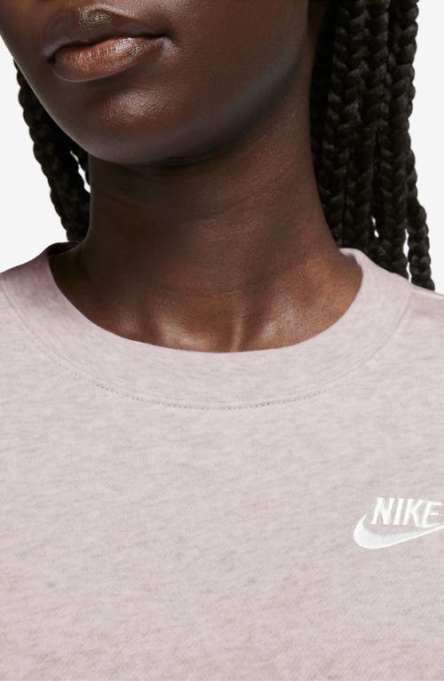 Nike Sportswear Club Fleece Crewneck Sweatshirt In Platinum Violet/white
