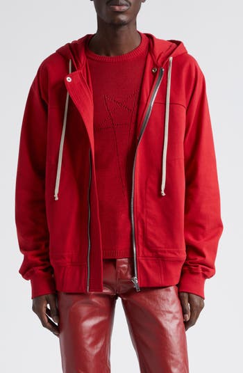 Rick Owens Cotton Fleece Zip Hoodie Nordstrom