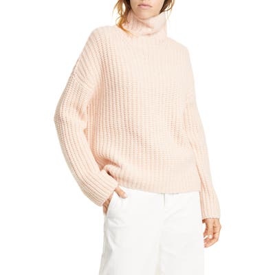 Vince Lofty Wool Blend Funnel Neck Sweater, Orange