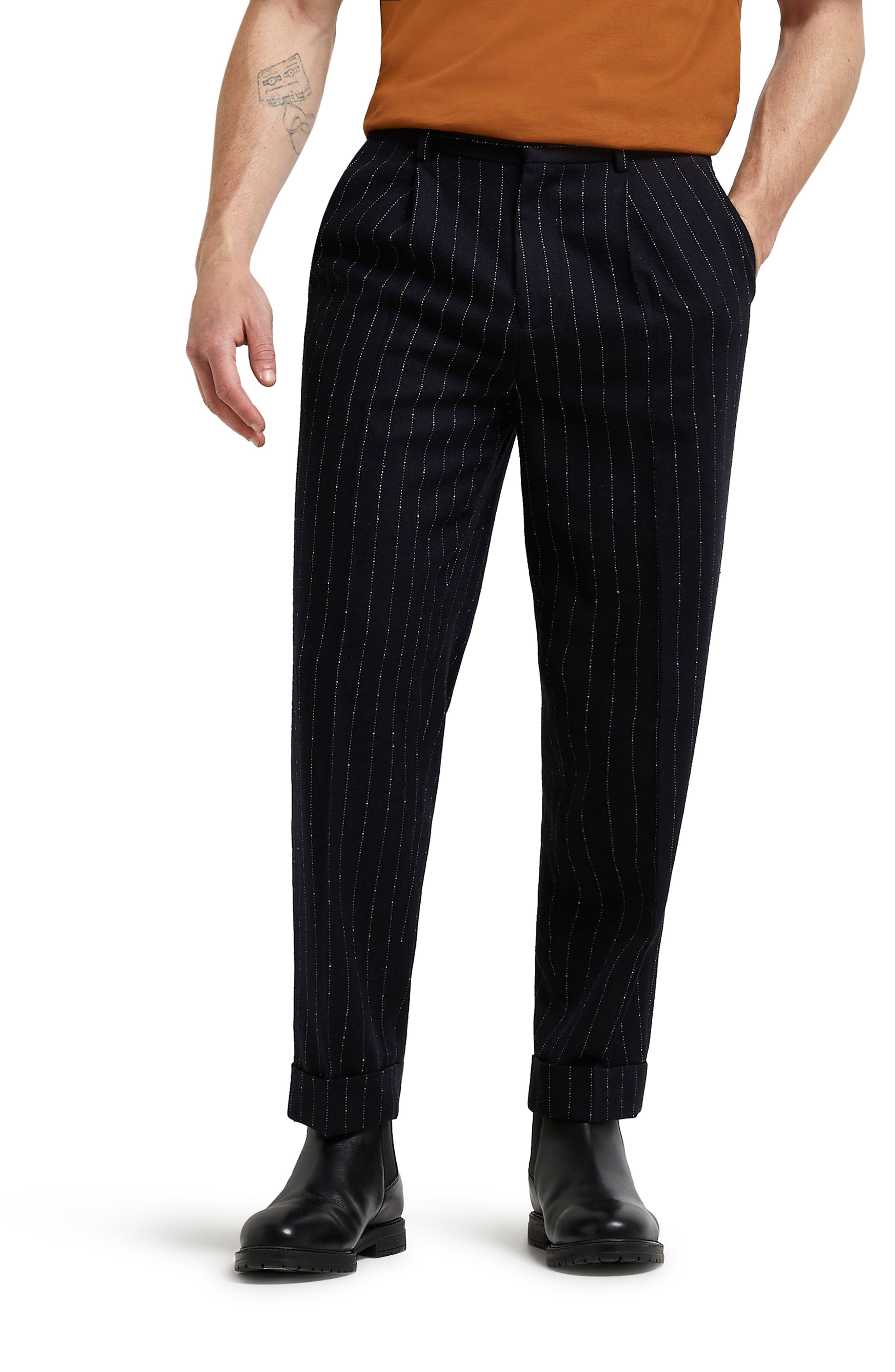River Island Stripe Double Pleated 