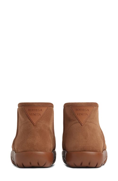 Bottega Veneta Snap Genuine Shearling Bootie In Brown