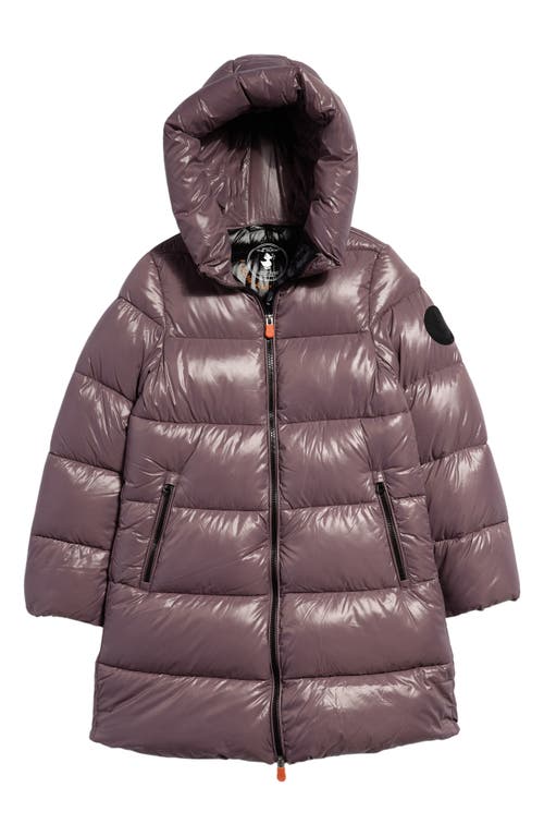 Save The Duck Kids' Millie Hooded Windproof Coat in Ash Violet