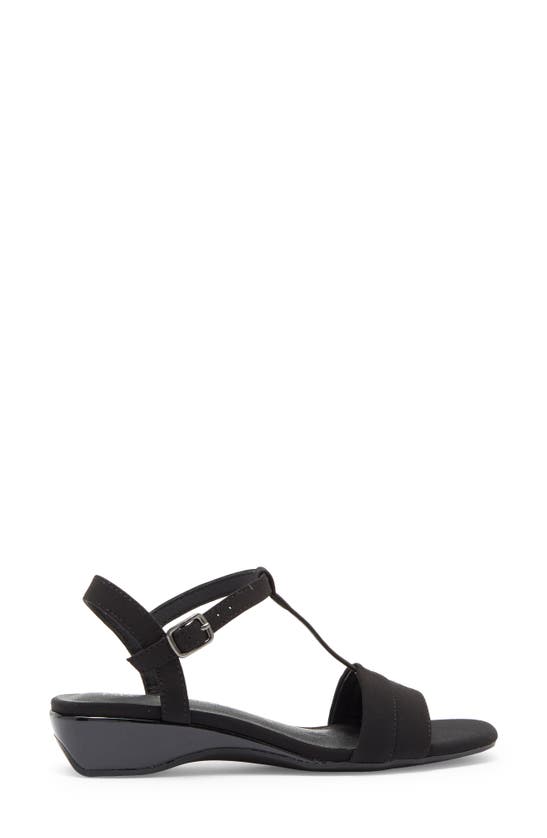 Shop Anne Klein Valeta Wedge Sandal In Black